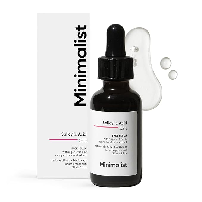 minimalist salicylic acid serum bottle